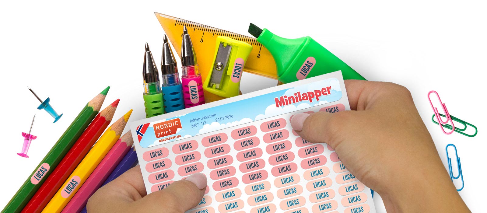 Nordic print Mini-Navnelapper | Minilapper til de minste tingene!