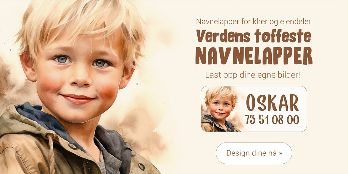 Nordic print Navnelapper | Verdens Tøffeste Navnelapper. Bestill nå